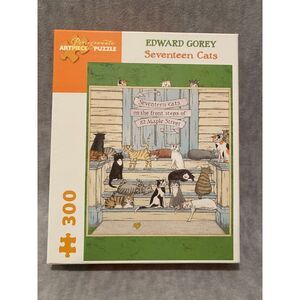 Seventeen Cats on the Front Steps of 82 Maple Street Jigsaw‎ Puzzle 300 Pieces